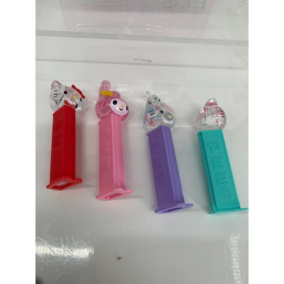 Sanrio Hello Kitty Pez Dispensers with Metal Tin Carrying Case USED NO Candy - Picture 6 of 15